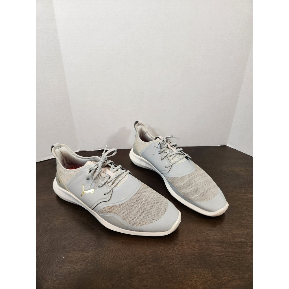Puma Mens 10.5 Gray IGNITE NXT Golf Shoes Spikeless Waterproof 192225-03